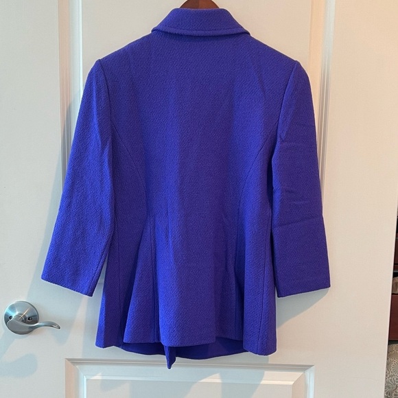 St. John Purple Peacoat Classic Wool Blend - Picture 7 of 10